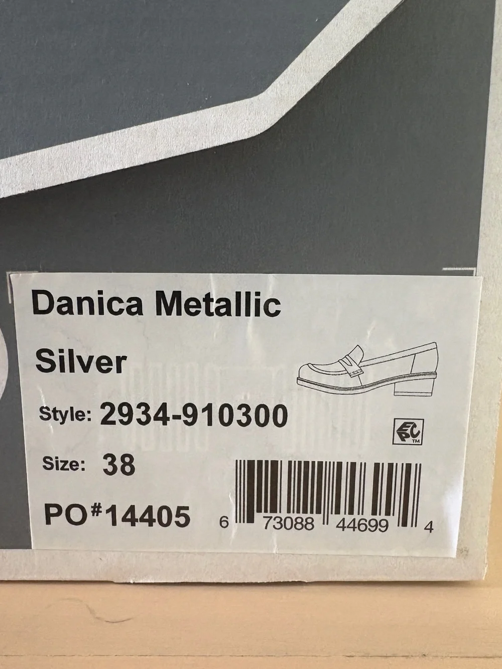 Dansko Metallic Silver Leather Penny Loafers